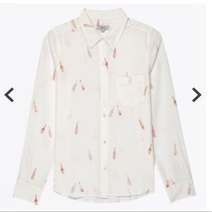 Rails “Kate Popping Bottles” Silk Long Sleeve Shirt